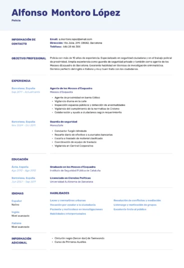 Cómo Preparar un Buen Curriculum para la Policía Escala Ejecutiva CNP