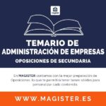 El Temario Imprescindible para las Oposiciones Secundaria Administración de Empresas