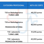 Revisión de notas en Oposiciones Sanidad Técnico de Laboratorio